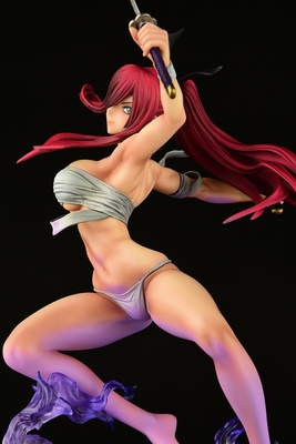 Fairy Tail Erza Scarlet Samurai Light Flame Manjo ver. Jet Black 1/6