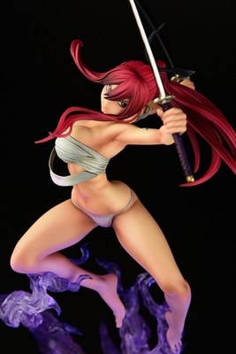 Fairy Tail Erza Scarlet Samurai Light Flame Manjo ver. Jet Black 1/6