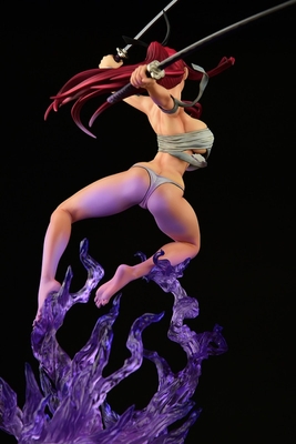 Fairy Tail Erza Scarlet Samurai Light Flame Manjo ver. Jet Black 1/6