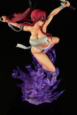 Fairy Tail Erza Scarlet Samurai Light Flame Manjo ver. Jet Black 1/6