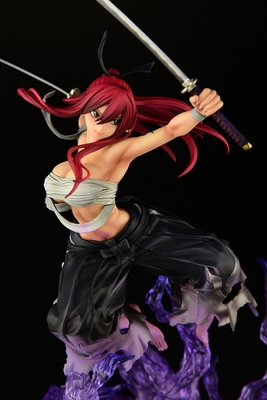 Fairy Tail Erza Scarlet Samurai Light Flame Manjo ver. Jet Black 1/6