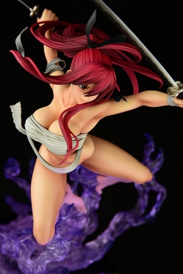 Fairy Tail Erza Scarlet Samurai Light Flame Manjo ver. Jet Black 1/6