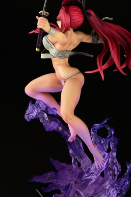 Fairy Tail Erza Scarlet Samurai Light Flame Manjo ver. Jet Black 1/6