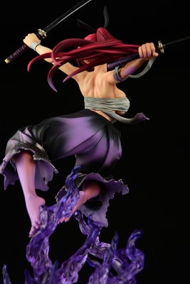 Fairy Tail Erza Scarlet Samurai Light Flame Manjo ver. Jet Black 1/6