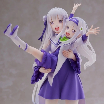 1/7 Re:Zero Starting Life in Another World S-Fire Emilia & Childhood Emilia
