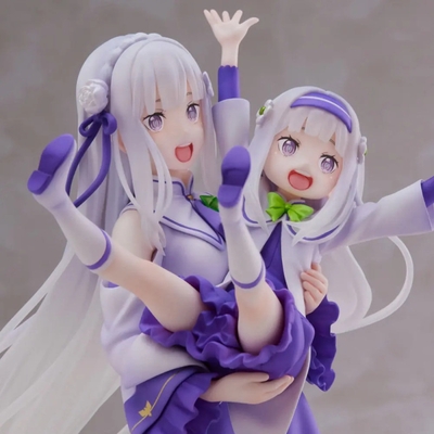 1/7 Re:Zero Starting Life in Another World S-Fire Emilia & Childhood Emilia