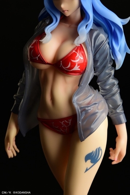 Fairy Tail - Juvia Lockser - Gravure_Style, Sheer Wet Shirt SP, Red Bikini!! - 1/6
