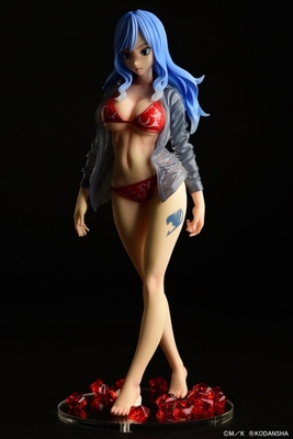 Fairy Tail - Juvia Lockser - Gravure_Style, Sheer Wet Shirt SP, Red Bikini!! - 1/6