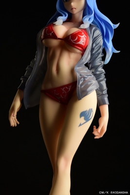 Fairy Tail - Juvia Lockser - Gravure_Style, Sheer Wet Shirt SP, Red Bikini!! - 1/6