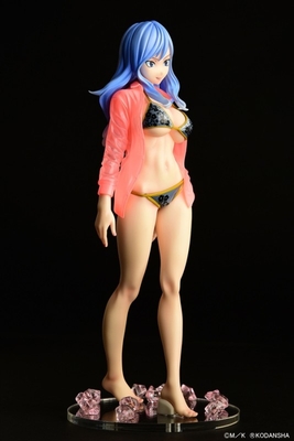Fairy Tail - Juvia Lockser - Gravure_Style, Sheer Wet Shirt SP, Black Bikini!! - 1/6