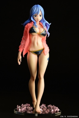 Fairy Tail - Juvia Lockser - Gravure_Style, Sheer Wet Shirt SP, Black Bikini!! - 1/6