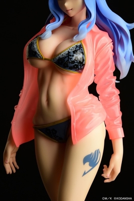 Fairy Tail - Juvia Lockser - Gravure_Style, Sheer Wet Shirt SP, Black Bikini!! - 1/6