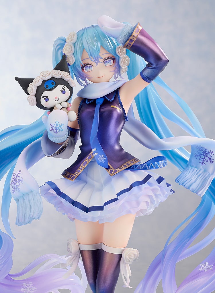 GOOD SMILE COMPANY (GSC) Character Vocal Series 01 Hatsune Miku Snow Miku x Kuromi 1/7 Plastic Figure - 7