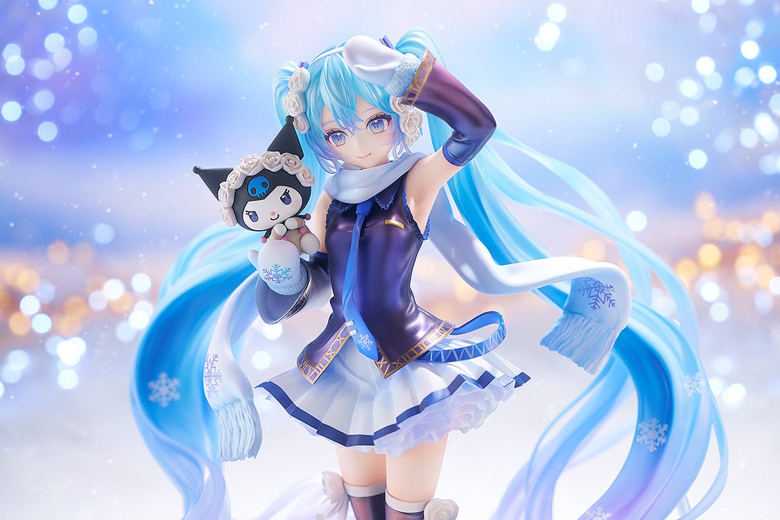 GOOD SMILE COMPANY (GSC) Character Vocal Series 01 Hatsune Miku Snow Miku x Kuromi 1/7 Plastic Figure - 3