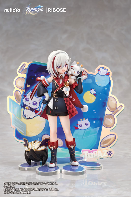 RIBOSE RISE UP+ Honkai: Star Rail Chibi-neko Series Figure Topaz & Cab Ver. Plastic Figure - 9
