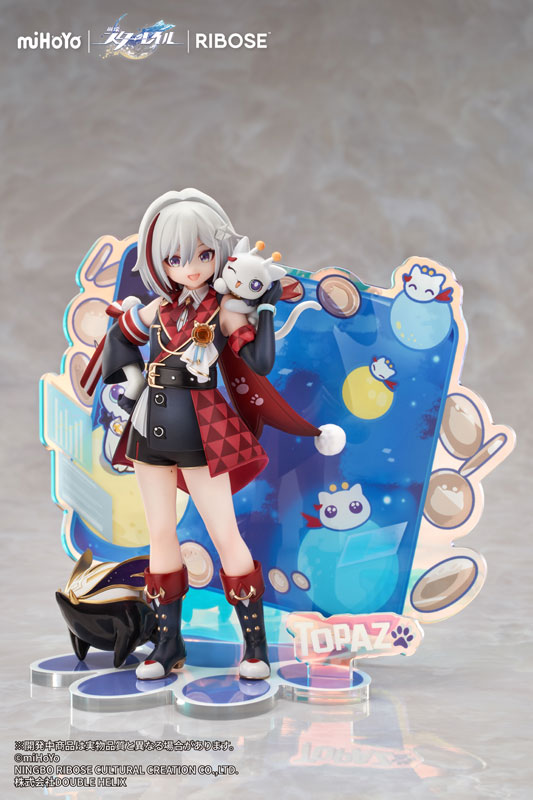 RIBOSE RISE UP+ Honkai: Star Rail Chibi-neko Series Figure Topaz & Cab Ver. Plastic Figure - 10