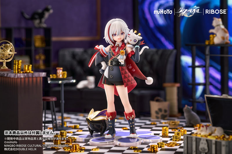 RIBOSE RISE UP+ Honkai: Star Rail Chibi-neko Series Figure Topaz & Cab Ver. Plastic Figure - 12