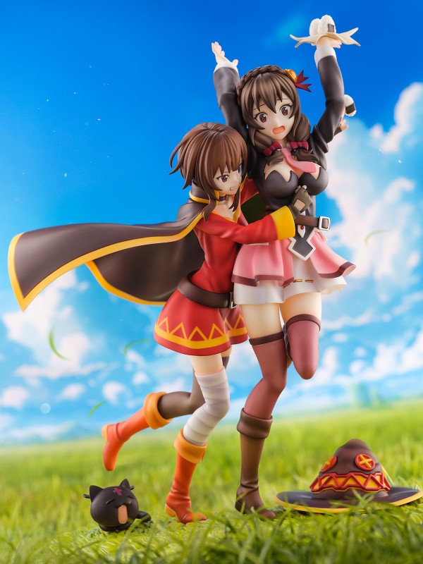 Kono Subarashii Sekai ni Bakuen o! - Chomusuke - Megumin - Yunyun - Shibuya Scramble Figure - Futari wa Tomodachi Ver. - 1/7 - 2